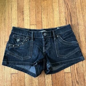 vintage lowrise studded shorts